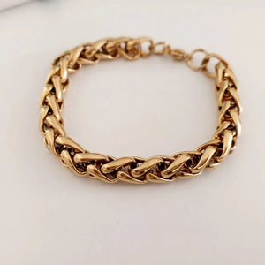 LEGAMI – BRACCIALE A CATENA PIATTA PLACCATO ORO 18K - OE!