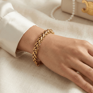 LEGAMI – BRACCIALE A CATENA PIATTA PLACCATO ORO 18K - OE!