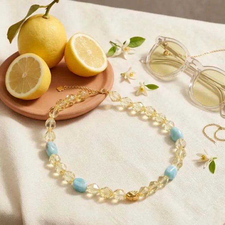 lemonade-collana-choker-artigianale-cristalli-gialli-e-amazzonite-3540957