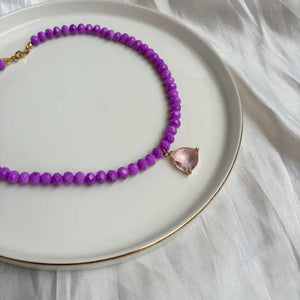 LUCE MATERNA - Collana in vetro cristallo - OE!