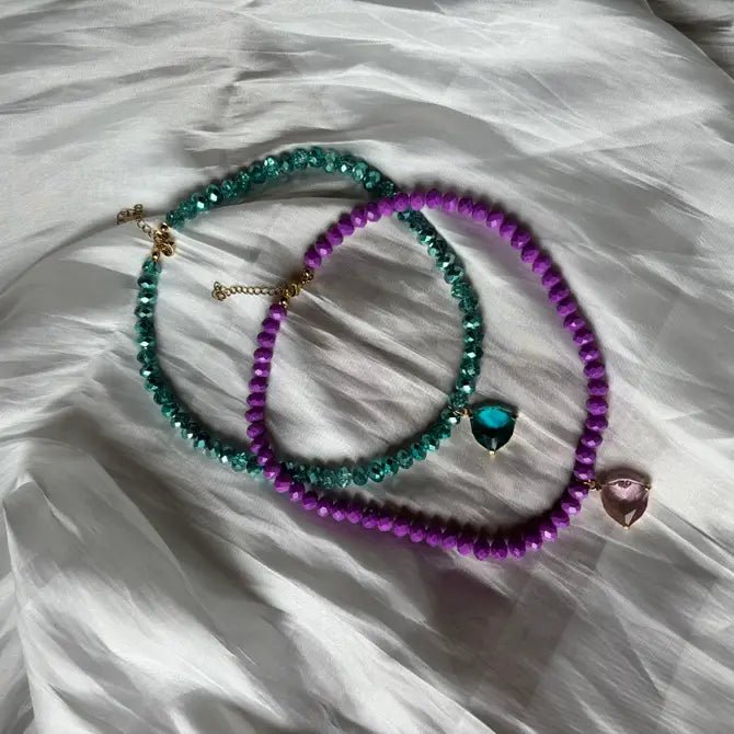 LUCE MATERNA - Collana in vetro cristallo - OE!