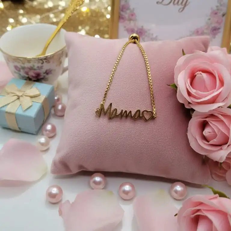 Mama bracciale artigianale placcato oro 18k made in Italy - OE!