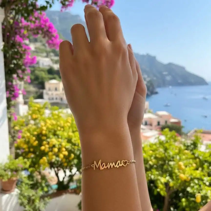 Mama bracciale artigianale placcato oro 18k made in Italy - OE!