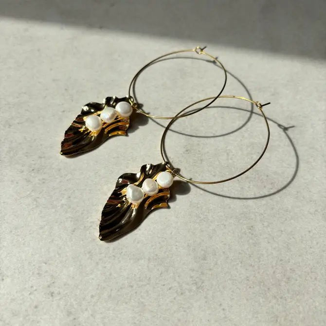 MIMOSA - cerchi oro e perle - OE!