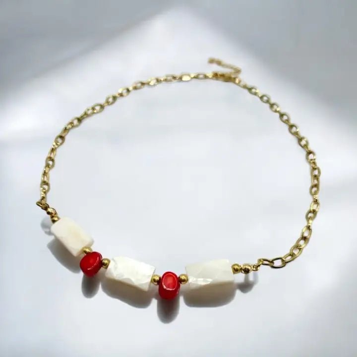 MOTHER OF PEARL – Collana in Madreperla e Corallo Bambù - OE!