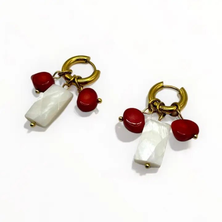 MOTHER OF PEARL - Orecchini a cerchio - OE!