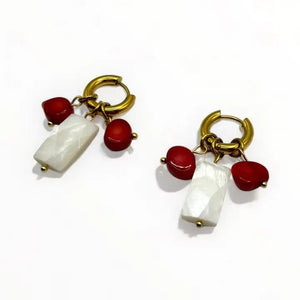 MOTHER OF PEARL - Orecchini a cerchio - OE!