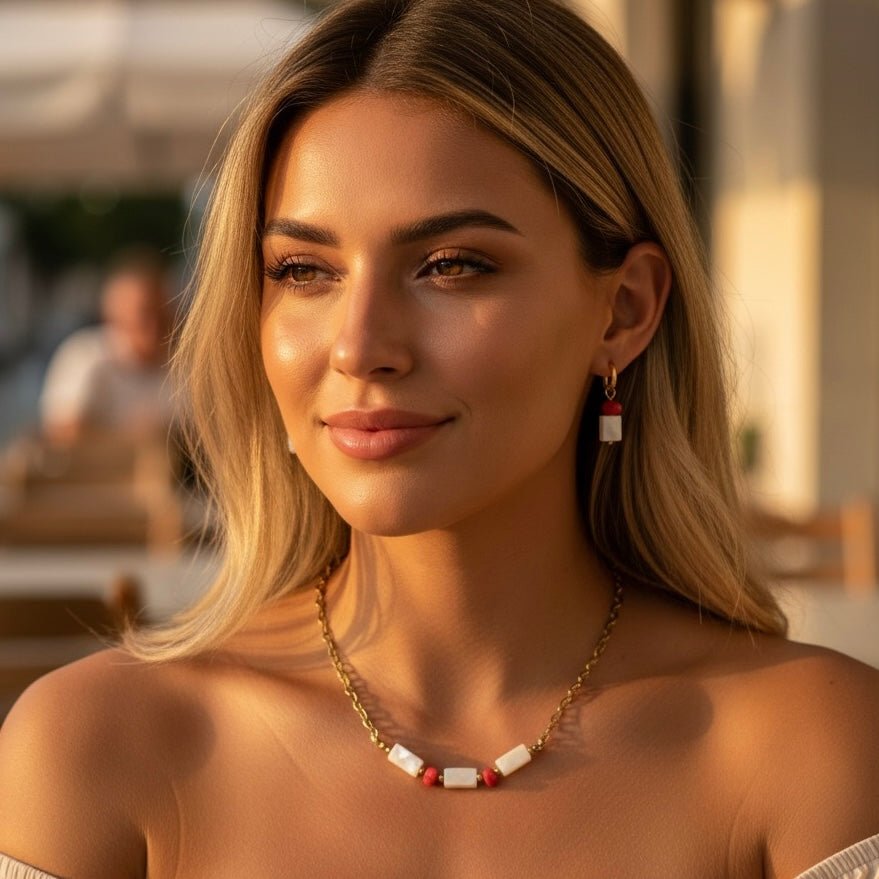 MOTHER OF PEARL - Orecchini a cerchio - OE!