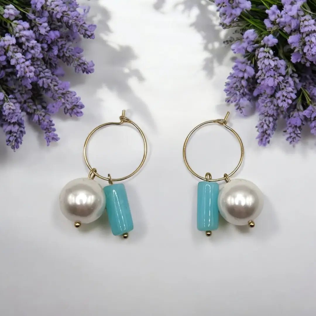 Ocean Pearl Hoops - OE!