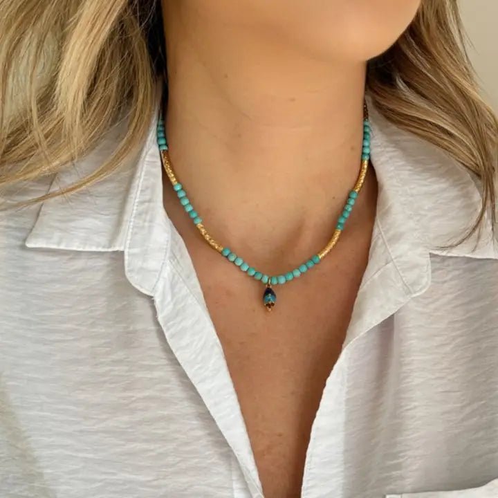 ONDA BLU – Collana Turchese e Oro - OE!
