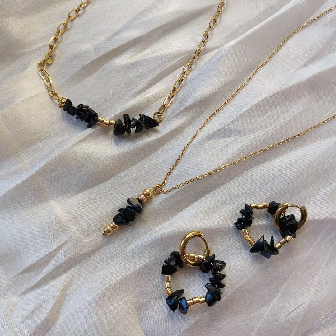 ONYX – BRACCIALE RIGIDO PLACCATO ORO 18K - OE!