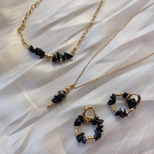 ONYX – BRACCIALE RIGIDO PLACCATO ORO 18K - OE!