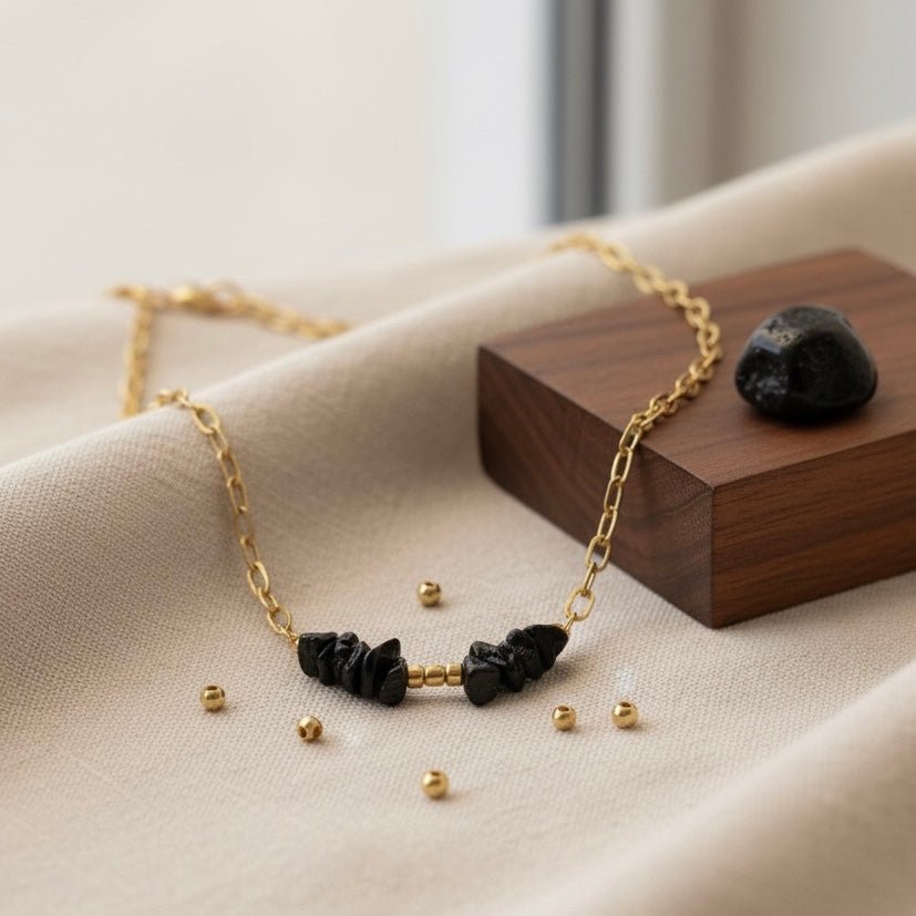 ONYX – COLLANA PLACCATA ORO 18K - OE!