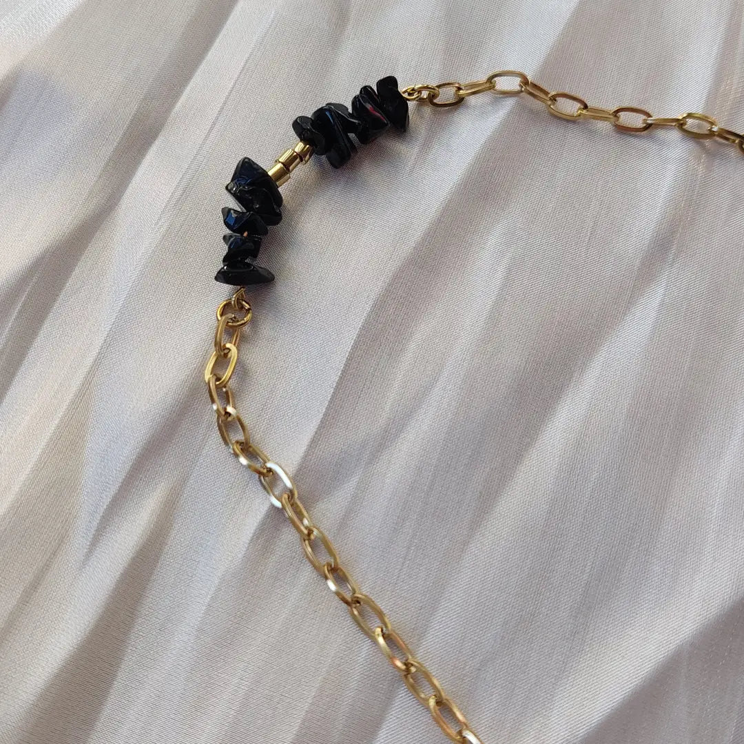 ONYX – COLLANA PLACCATA ORO 18K - OE!