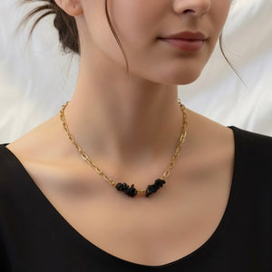 ONYX – COLLANA PLACCATA ORO 18K - OE!