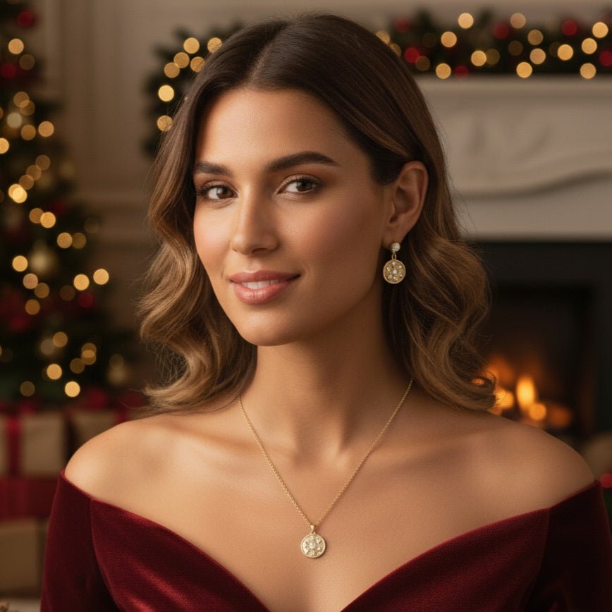 Orbis - Orecchini Artigianali Made in Italy - Acciaio Inox Placcato Oro 18K Anallergici - Zirconi e Oro - OE!