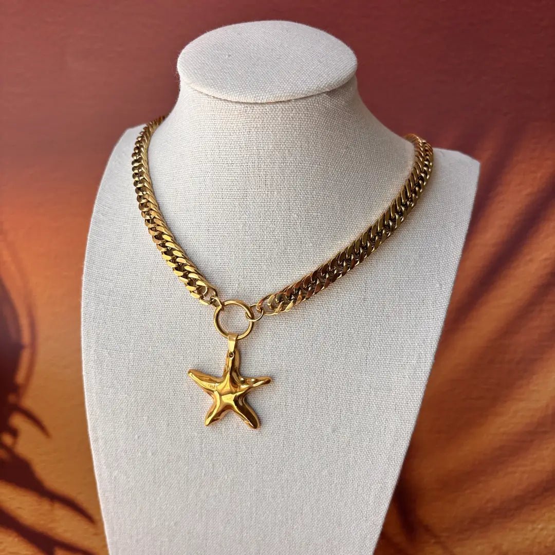 Oro di Mare – Collana a catena con pendente a stella marina - OE!