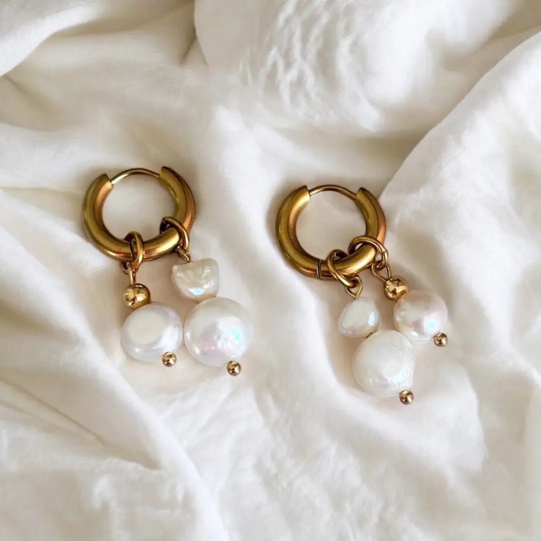 PEARL HOOPS – CERCHI ORO CON PERLE - OE!
