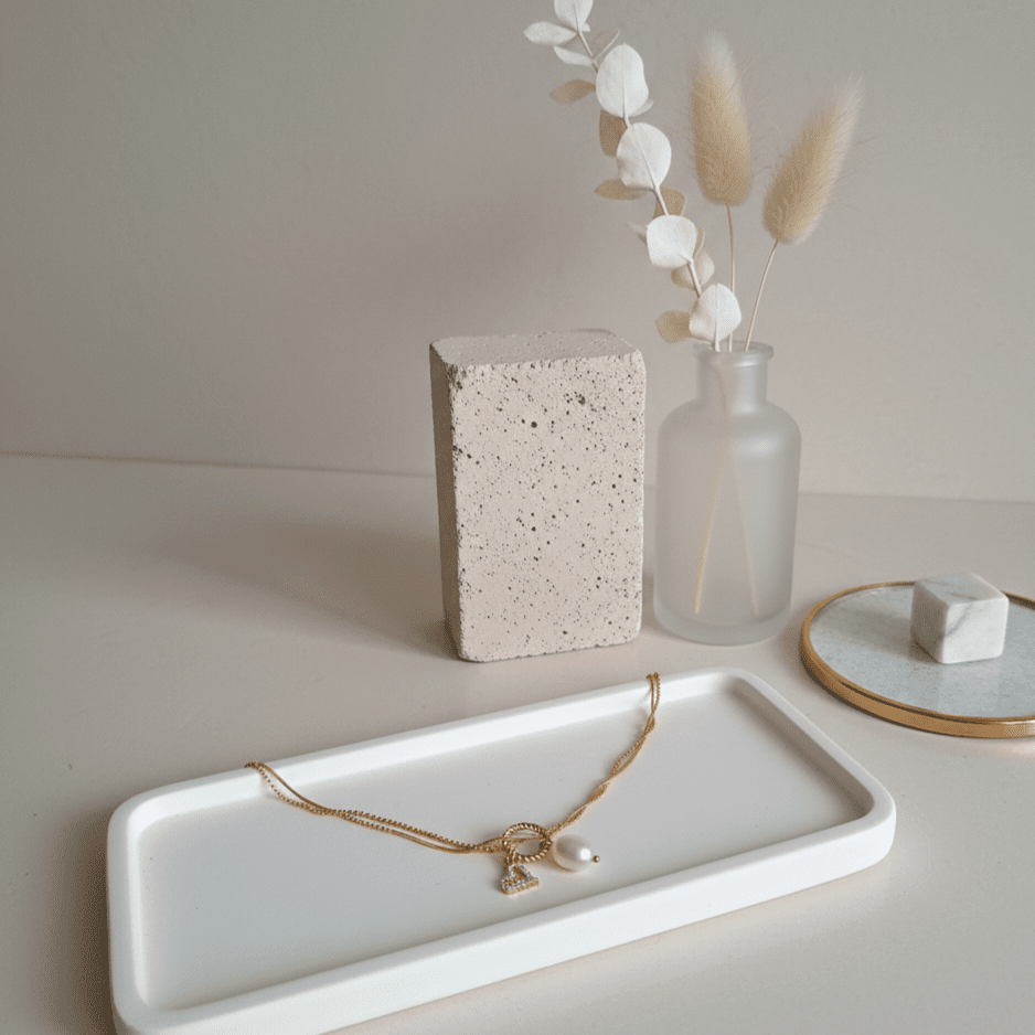 Pearls of Love - Collana Acciaio Oro 18k Nichel Free - Made in Italy Artigianale con Perla e Cuore Zirconi - OE!