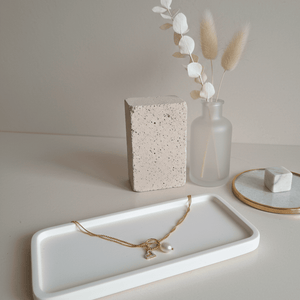 Pearls of Love - Collana Acciaio Oro 18k Nichel Free - Made in Italy Artigianale con Perla e Cuore Zirconi - OE!