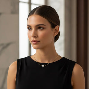 PERLA SOLITARIA - Collana con perla di fiume - OE!