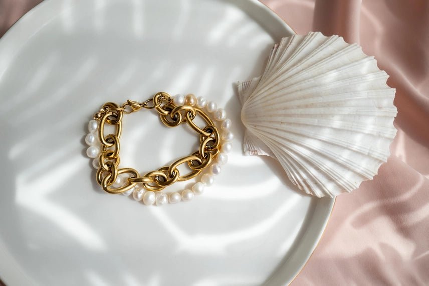 PERLE - BRACCIALE CON PERLE DI FIUME - OE!