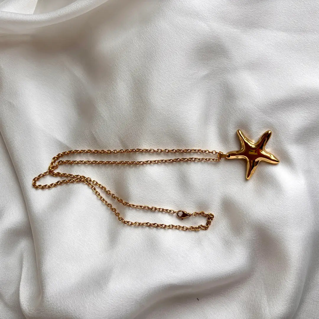 Positano Star - Collana con ciondolo a stella marina in oro - OE!