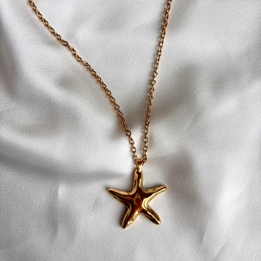 Positano Star - Collana con ciondolo a stella marina in oro - OE!