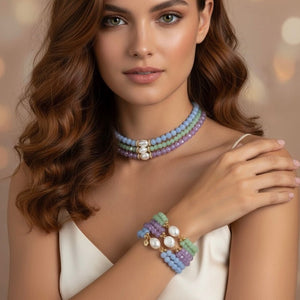 Rainbow Glow - Choker con Perla Keshi - OE!