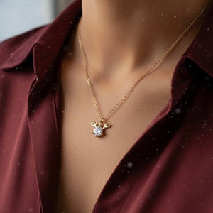 REINDEER – COLLANA NATALIZIA ORO CON PENDENTE - OE!