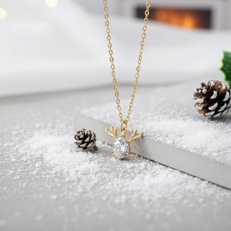 REINDEER – COLLANA NATALIZIA ORO CON PENDENTE - OE!