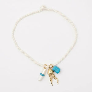 Resort Summer collana in corda bianca con charms