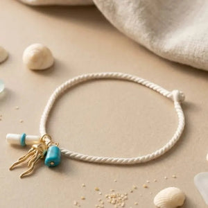 Resort Summer collana in corda bianca con charms - OE!