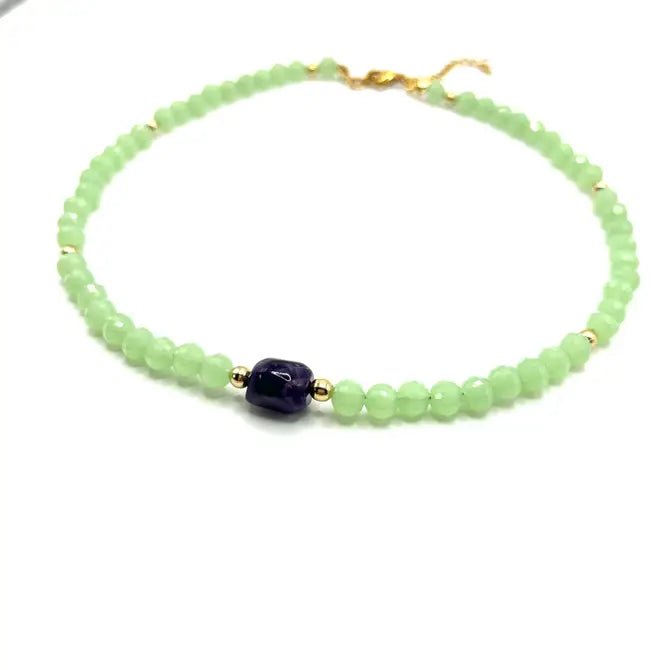 RIDERE - Collana con cristalli ed ametista - OE!