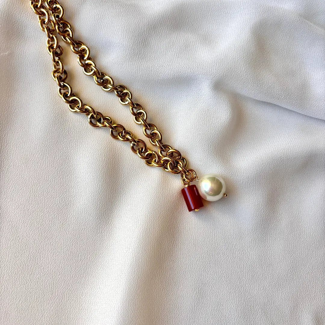 Ruby Radiance – Collana con Catena - OE!