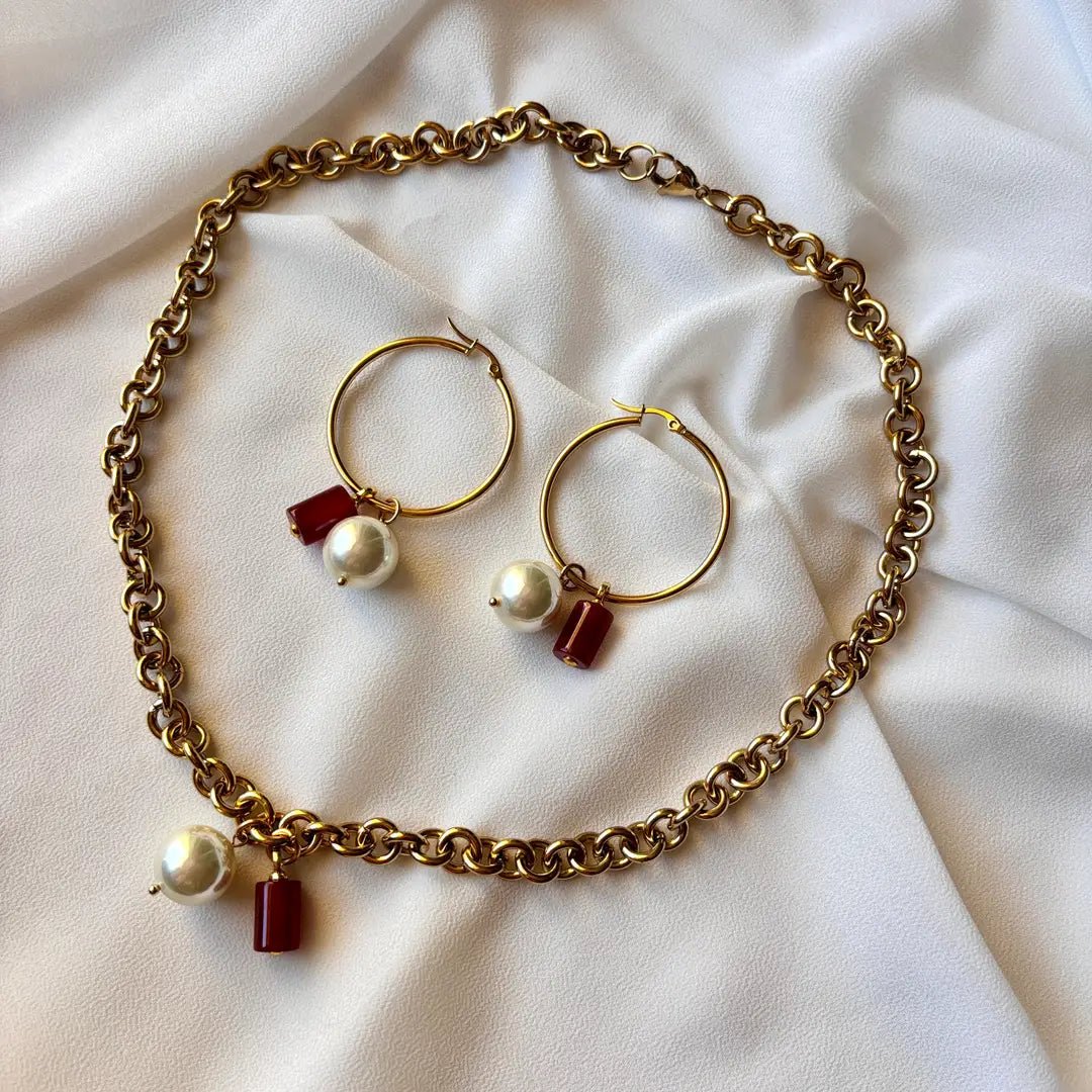 Ruby Radiance – Collana con Catena - OE!