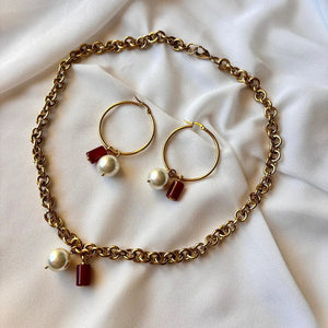 Ruby Radiance – Collana con Catena - OE!