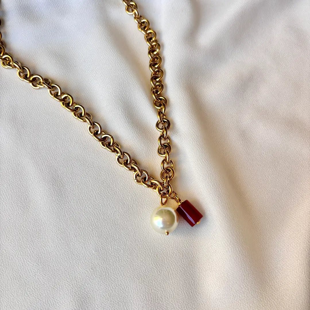 Ruby Radiance – Collana con Catena - OE!