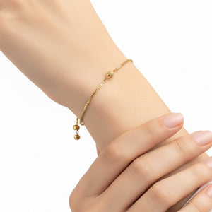 SFERIA - Bracciale in Acciaio Inossidabile Placcato Oro 18k - Artigianale Made in Italy - OE!