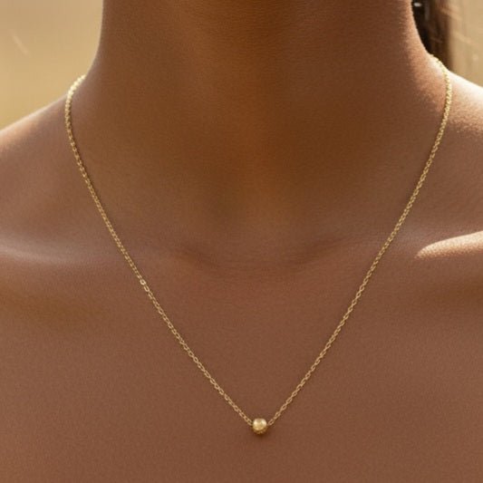 Sferia - Collana in Acciaio Inossidabile e Oro 18K Artigianale Italiana - OE!