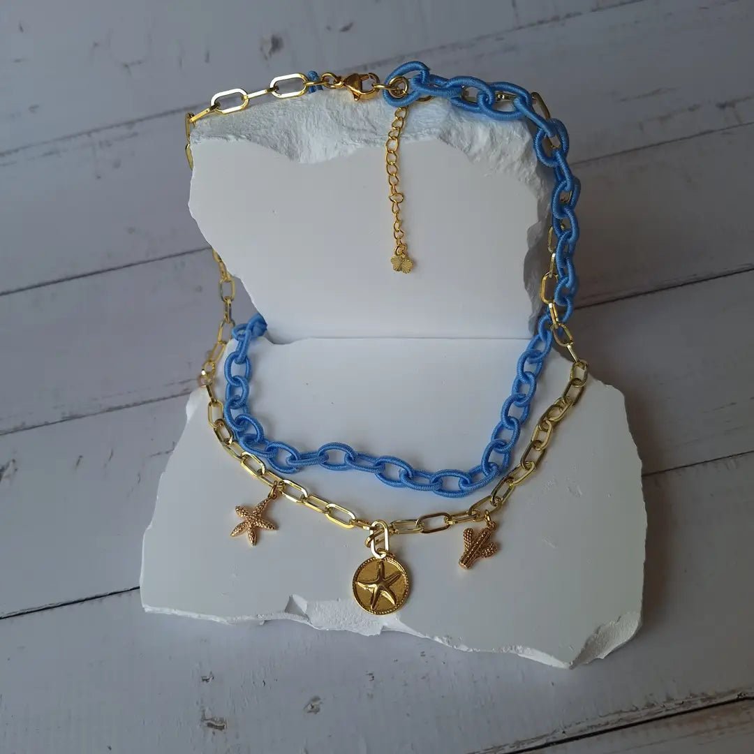 Skylisse – Choker con cordoncino e catena - OE!