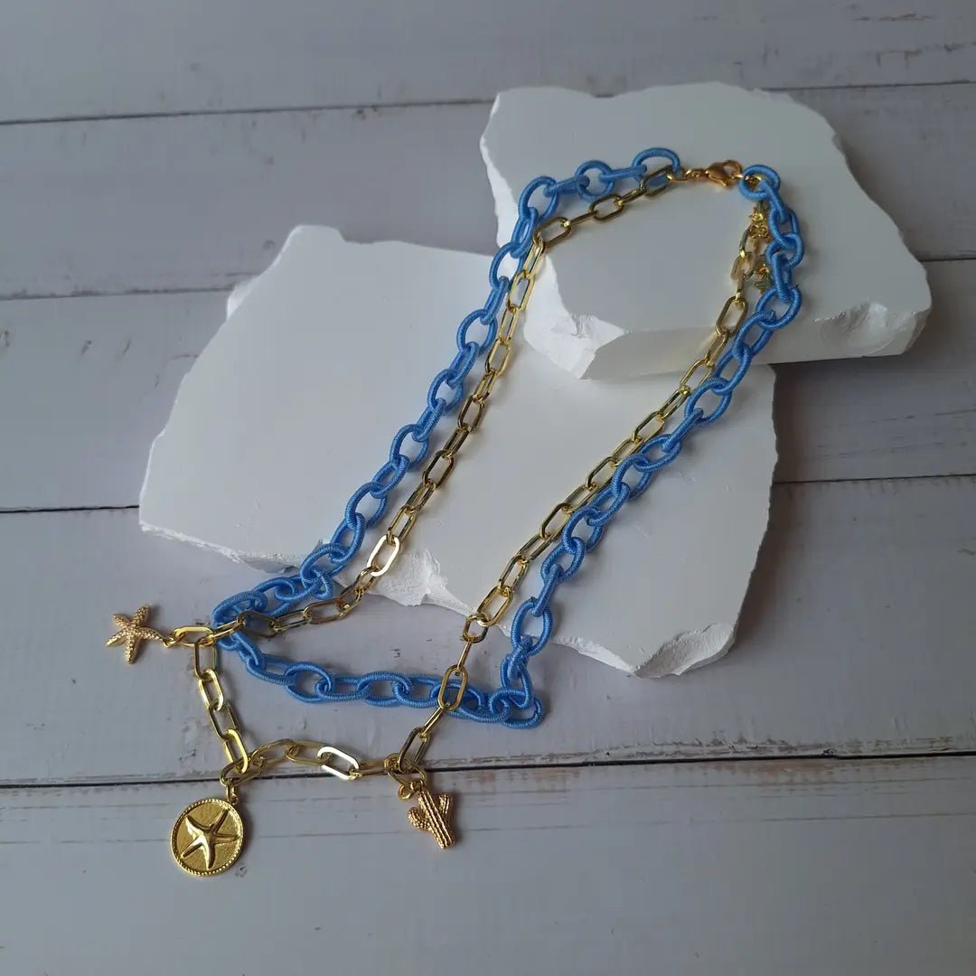 Skylisse – Choker con cordoncino e catena - OE!