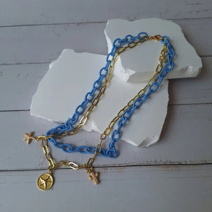 Skylisse – Choker con cordoncino e catena - OE!