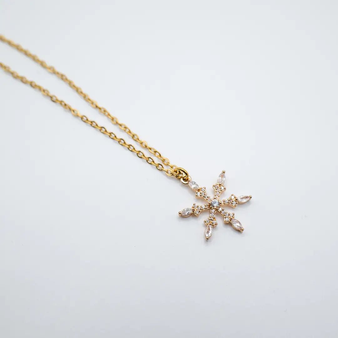 SNOWFLAKE – COLLANA ORO CON PENDENTE IN ZIRCONIA - OE!