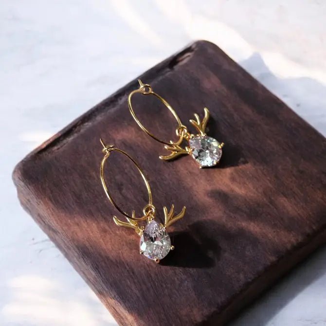 SNOWY REINDEER HOOPS - orecchini - OE!