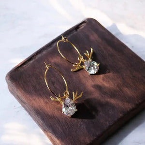 SNOWY REINDEER HOOPS - orecchini - OE!