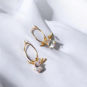 SNOWY REINDEER HOOPS - orecchini - OE!