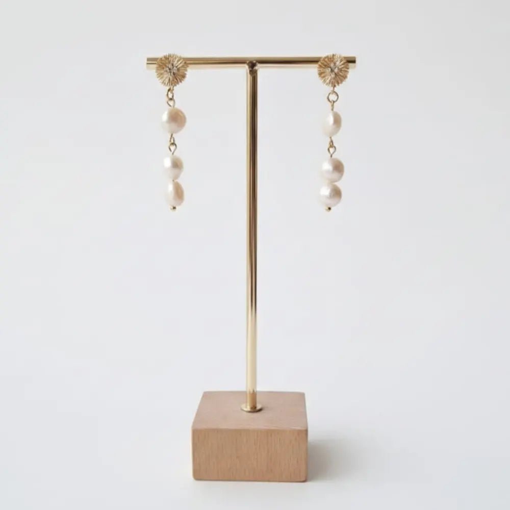 Sogno di primavera orecchini artigianali con zirconi e perle