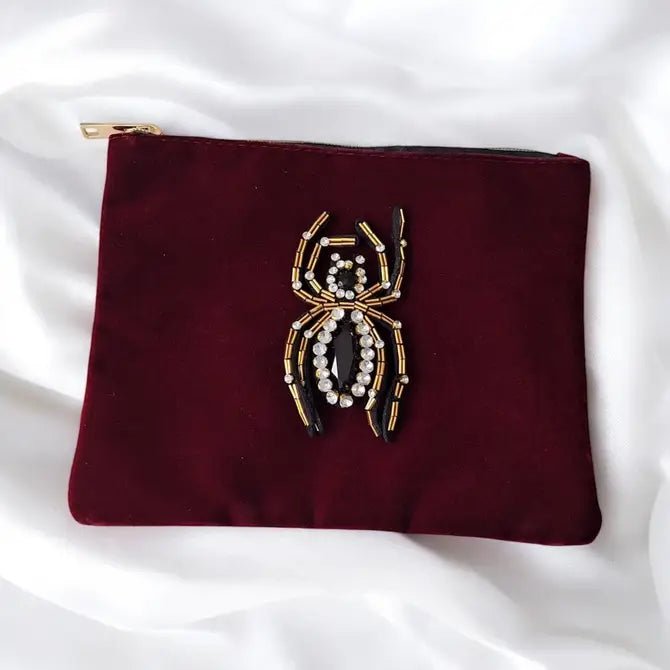 SPIDER QUEEN VELVET POUCH - pochette - OE!