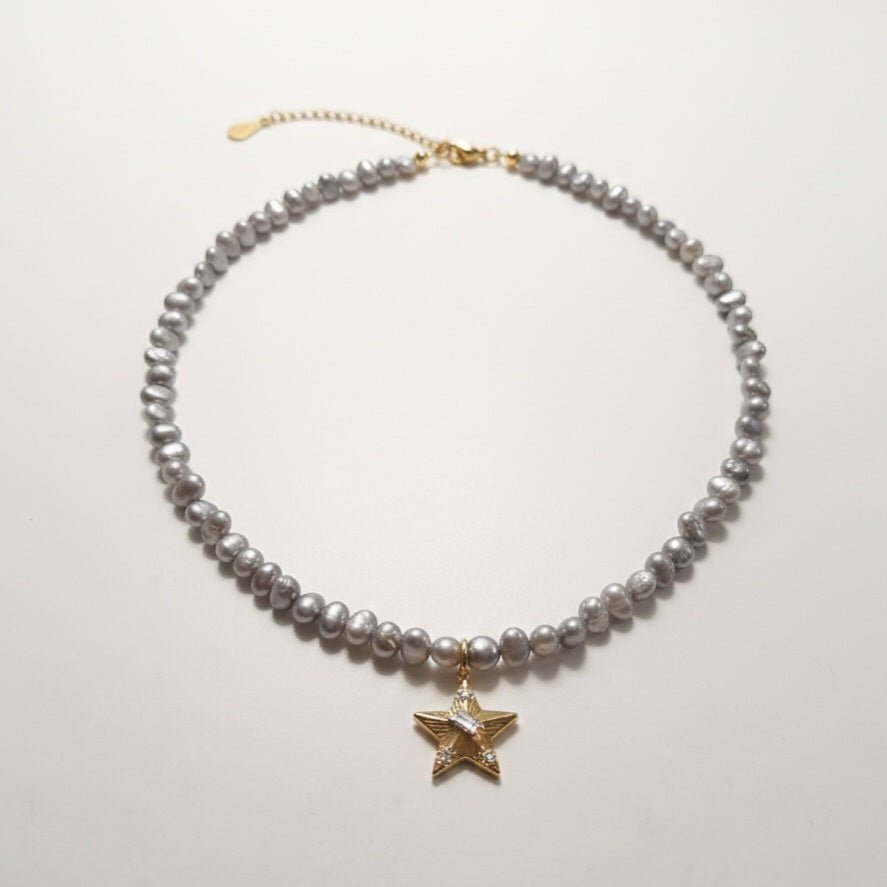 Stella lux gioiello barocco perle di fiume con zirconi